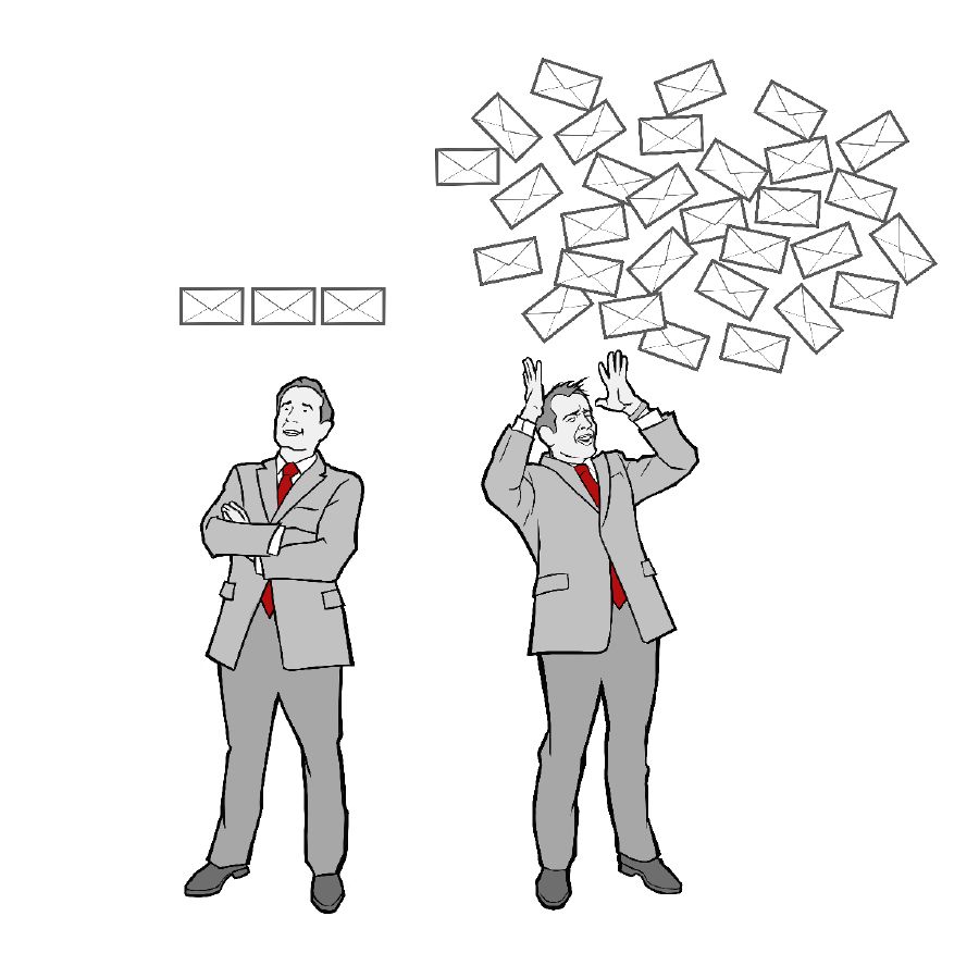 Motho ea shebang li-email tsa hae khafetsa o tšoenyeha ho feta ea sa li shebeng khafetsa