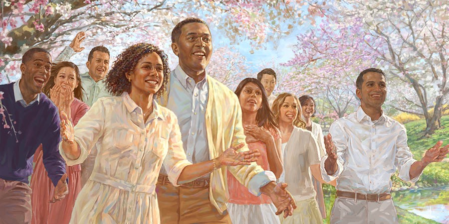 Batho ba Paradeiseng ba emetseng ho amohela baratuoa ba bona ba tsositsoeng bafung