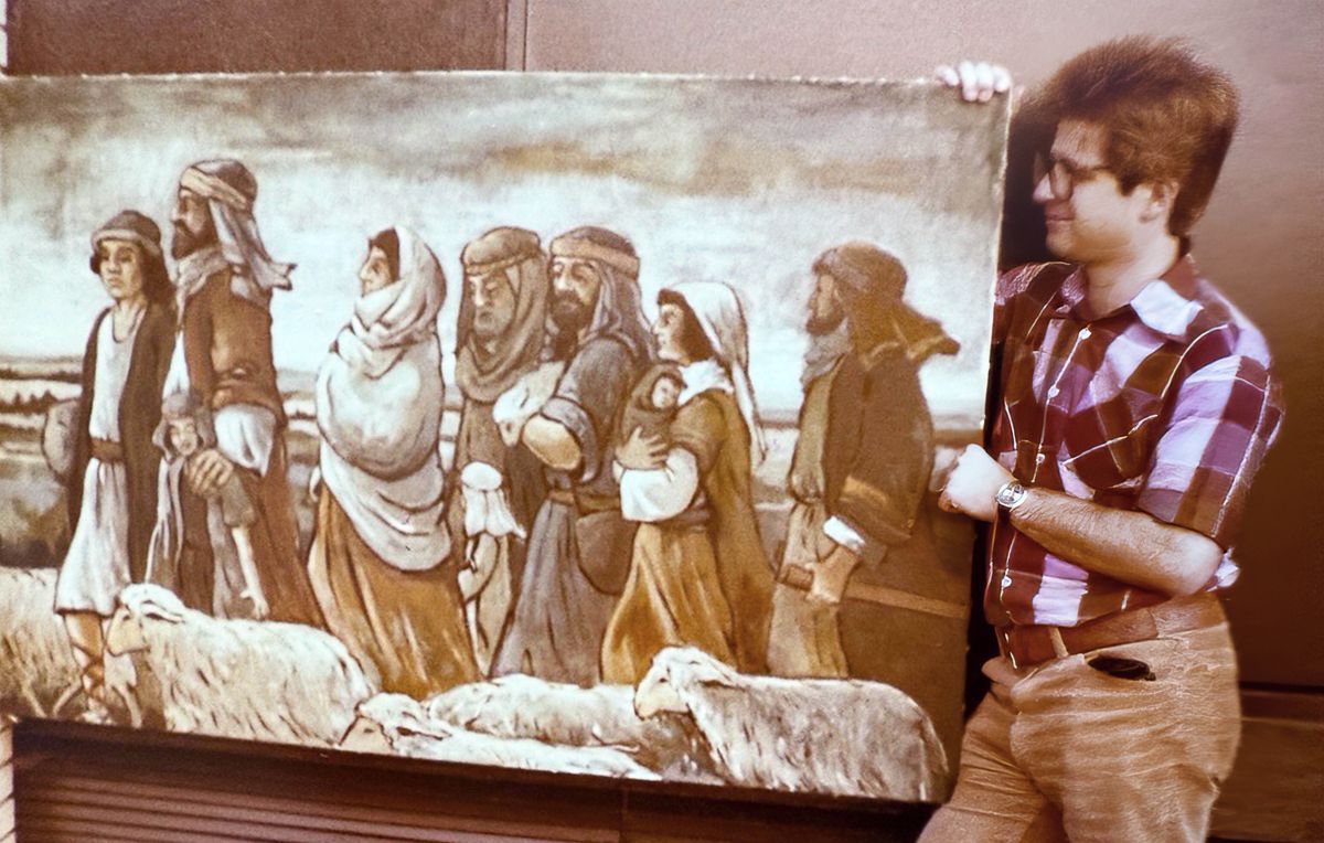 Peter o tšoere setšoantšo seo a se takileng se hlahisitseng malapa a Baiseraele a tsamaea le linku tsa oona.