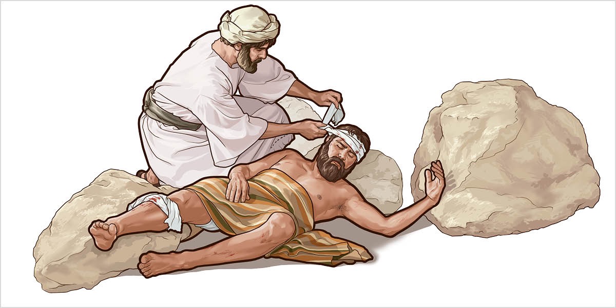 Mosamaria ea Molemo o tlamisa maqeba a Mojuda ea lemetseng