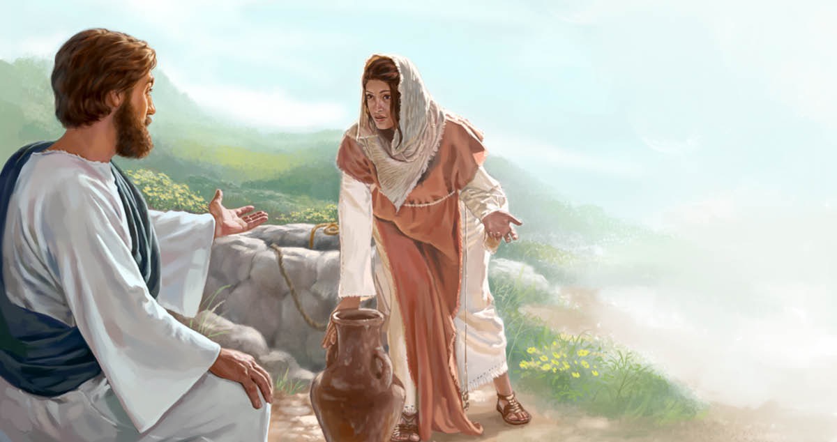 Jesu o buisana le mosali oa Mosamaria selibeng