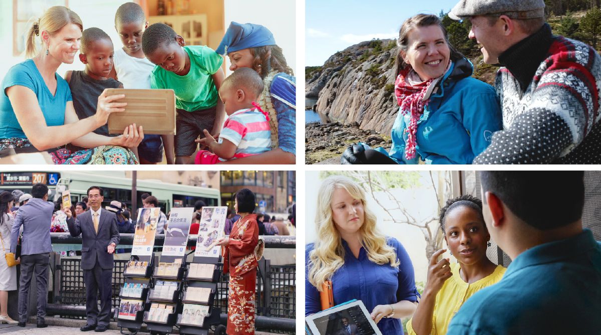 Baithuti tse tsoang sekolong sa Baevangeli ba ’Muso ba sebeletsa Namibia, Norway, United States le Japane