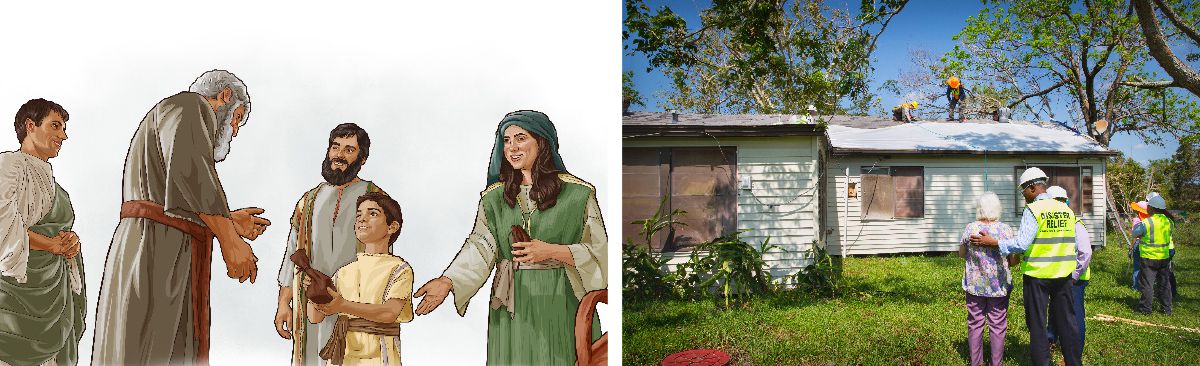 Lelapa la mehleng ea Bibele le fana ka monehelo; morali’abo rona o shebelletse ha barab’abo rona ba thusang nakong ea likoluoa ba lokisa ntlo ea hae