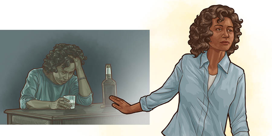 Mosali o hana ho khutlela mekhoeng ea hae ea khale ea ho noa ho feta tekano.