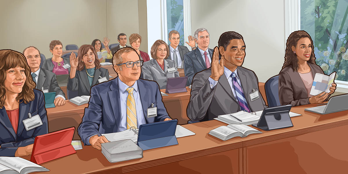 Baithuti ba sekolo sa Sekolong sa Baevangeli ba ’Muso.