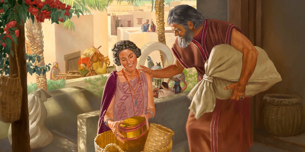 Abrame le Sarai ba itokisetsa ho tloha Ure. Abrame o khothatsa Sarai ha ba ntse ba paka thoto.