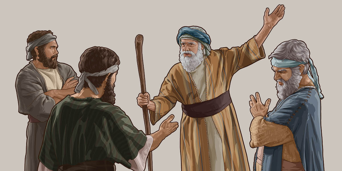 Moprofeta Samuele o supile leholimong ha a ntse a bua le Baiseraele ba bang.