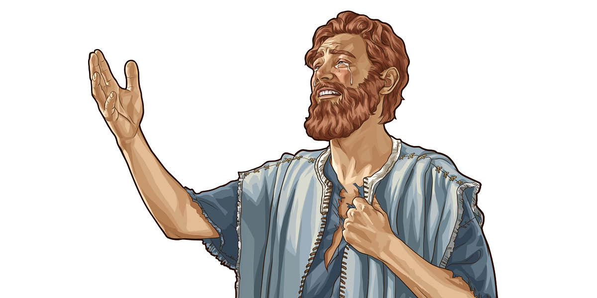 Davida o bina koli-ea-malla a ntse a lla. O apere seaparo se tabohileng.