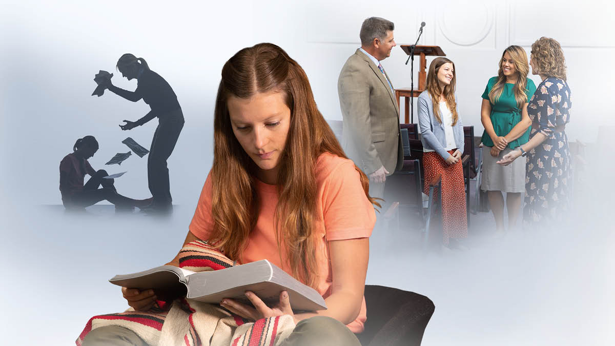 Litšoantšo: 1. Morali oabo rona ea mocha o lutse fatše a hloname ha ’mè oa hae a mo omanya le ho tabola buka ea hae. 2. Morali oabo rona eo ea mocha o bala Bibele. 3. O qoqa le bara le barali babo rona Holong ea ’Muso.