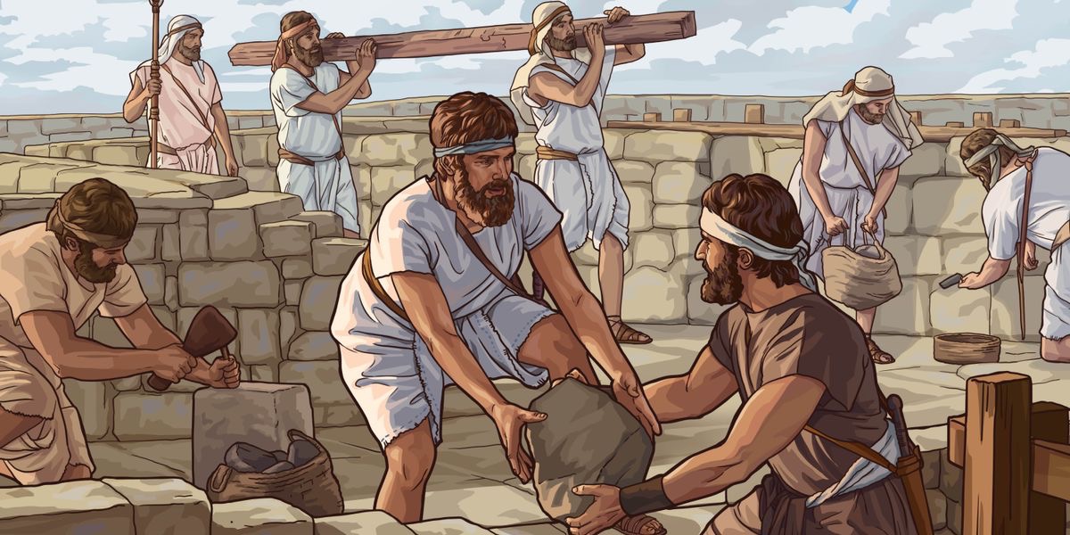 Nehemia o sebetsa le Baiseraele ba bang ho tsosolosa marako a Jerusalema.