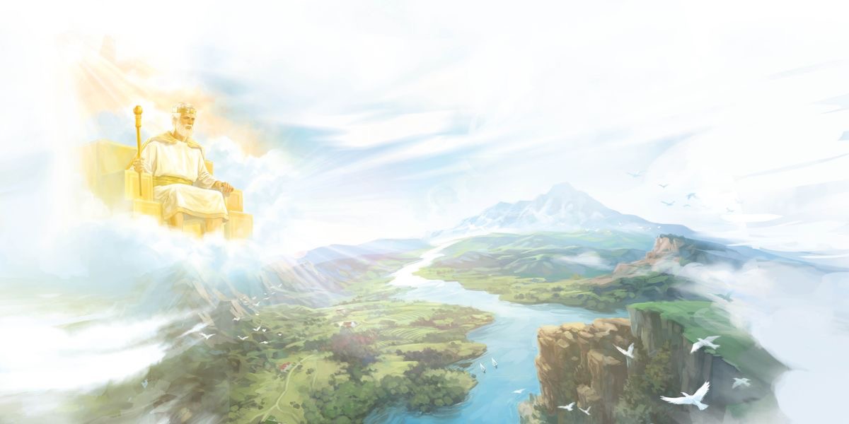 Jesu o lutse teroneng ea hae leholimong ’me o busa e le Morena lefatšeng la Paradeise.