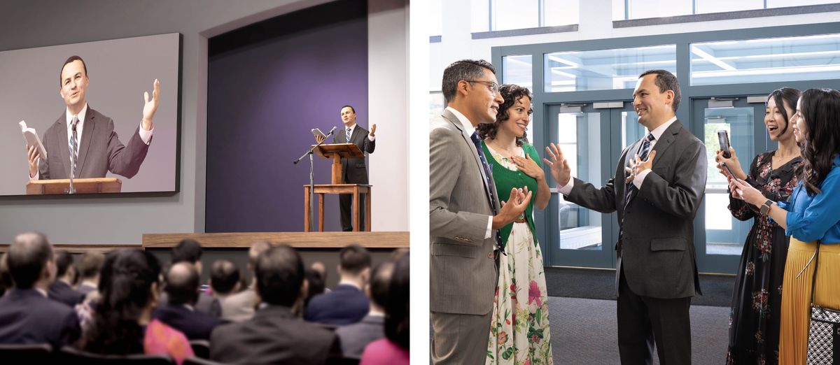 Litšoantšo: 1. Mor’abo rona o fana ka puo kopanong ea potoloho. 2. Ha morao batho ba tla ho eena ba a mo rorisa empa ka boikokobetso ha a amohele thoriso eo.