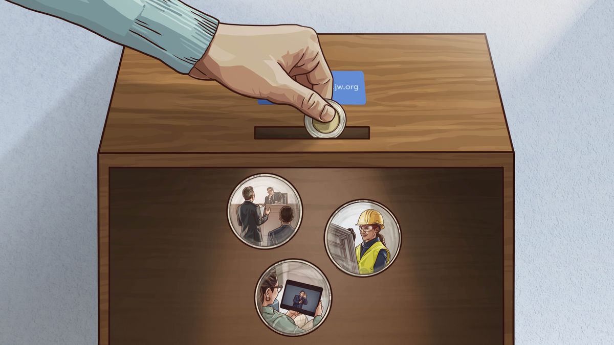 Letsoho la motho le kenya chelete ka lebokoseng la monehelo. Litšoantšo: 1. Mor’abo rona o ka pel’a moahloli. 2. Morali oa bo rona o sebetsa lefapheng la kaho. 3. Morali oa bo rona o shebelletse video ea puo ea matsoho.