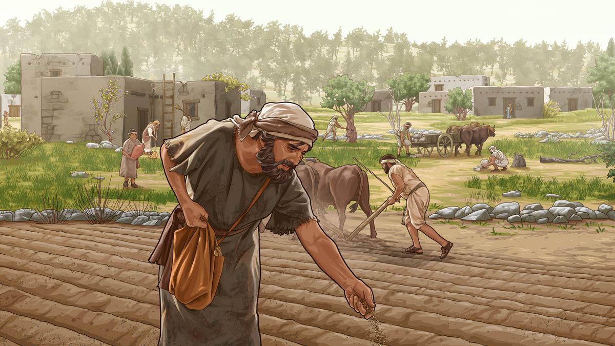 Baiseraele ba sebetsa ka thata ho lema. E mong oa jala ha e mong a phethola mobu.