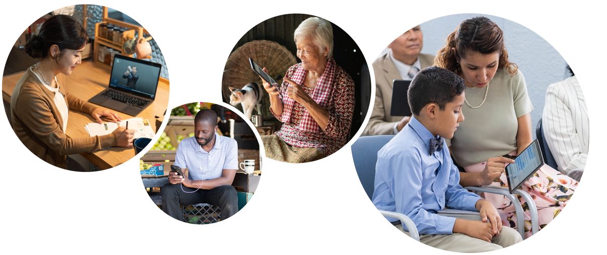 Litšoantšo: 1. Morali oa bo rona o ithuta Bibele a le hae. O shebelletse video ea puo ea matsoho e hlahang ho jw.org k’homphieutheng. 2. Mor’abo rona o ntse a bala fonong ea hae a kentse liheadphone ka nako ea khefu mosebetsing. 3. Morali oa bo rona ea holileng o ntse a sebelisa “JW Library” thaboleteng ea hae. 4. Morali oa bo rona le mora oa hae e mocha ba sebelisa “JW Library” thaboleteng nakong ea liboka tsa har’a beke.