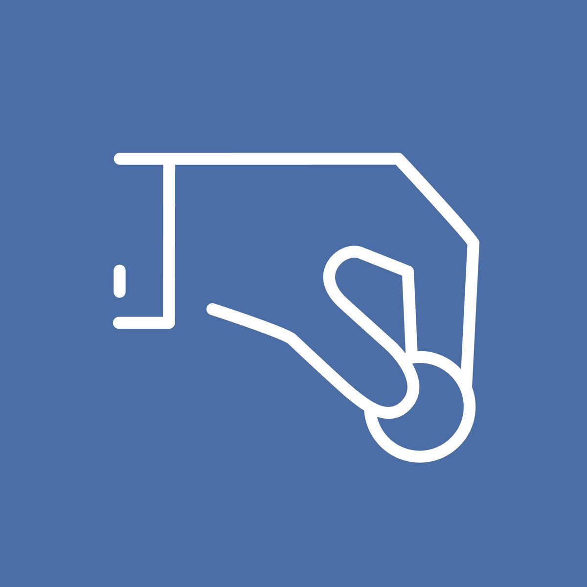 Letšoao la “Donations” le bontšang letsoho le tšoereng chelete.