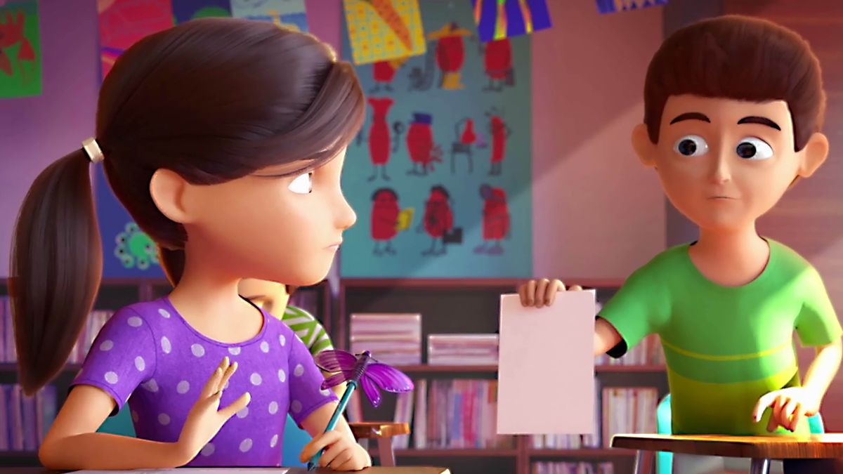 Setšoantšo se hlahang videong ea “E-ba Motsoalle oa Jehova—⁠Ke Hobane’ng ha re Lokela ho Mamela Molimo Empa re sa mo Bone?” Sofia o hana ho kopitsa ngoana eo a kenang tlelase le eena.