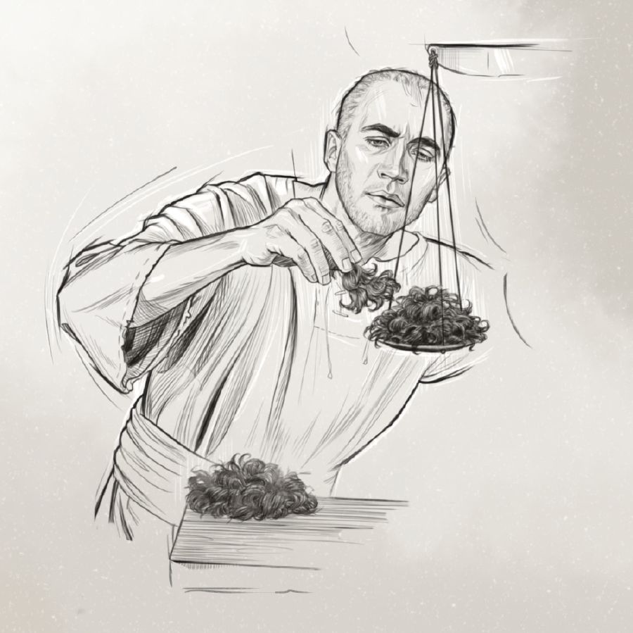 Ezekiele o bekha moriri oo a o kutileng sekaleng.