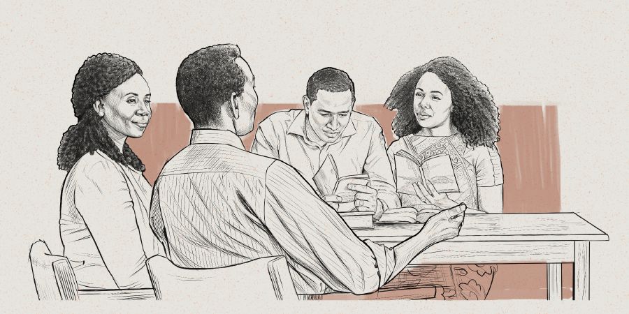 Lipaki Tsa Jehova tse peli li ruta banyalani Bibele.