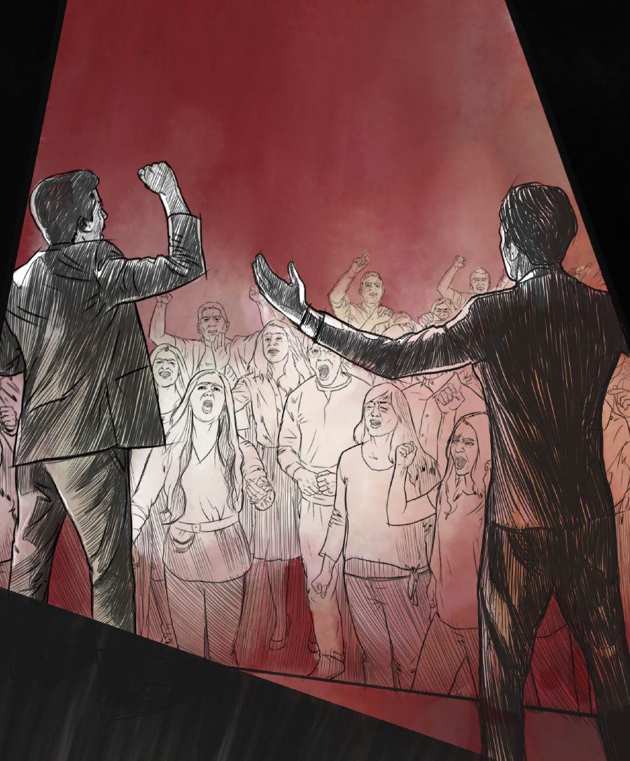 Batho ba babeli ba khelositsoeng ke Satane ba khothaletsa bongata hore bo etse toitoi.