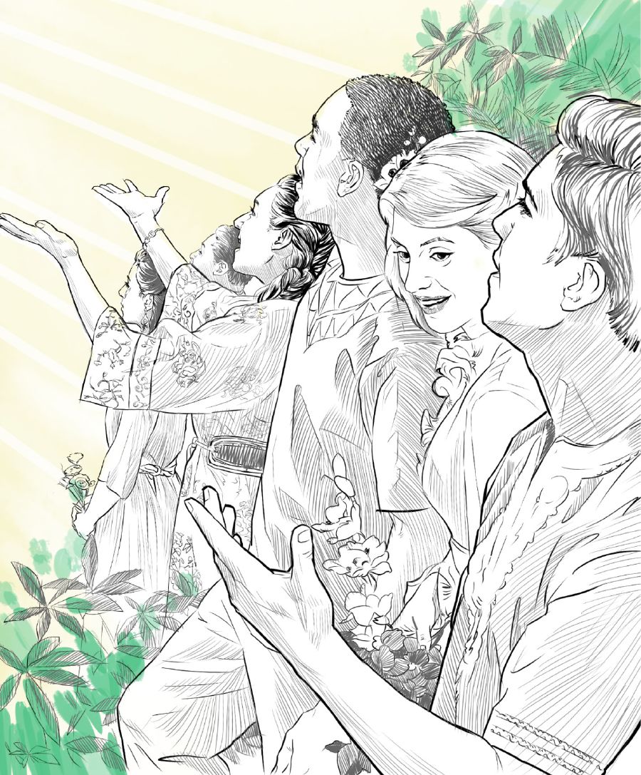 Batho ba phethahetseng ba rorisa Jehova Paradeiseng.