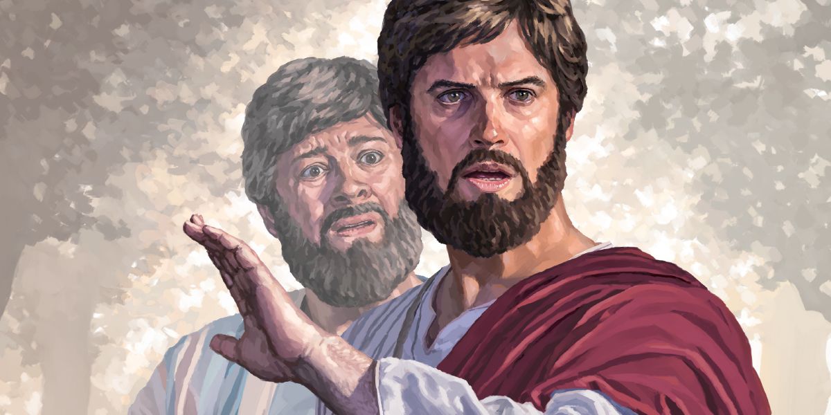 Jesu o ile a re ho Petrose, “Suthela ka mor’a ka, Satane!”