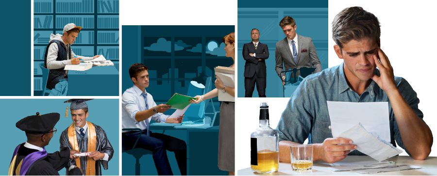 Mohlankana o bala ka thata, o ea univesithi, o fumana mosebetsi, o felloa ke mosebetsi ebe o noa haholo