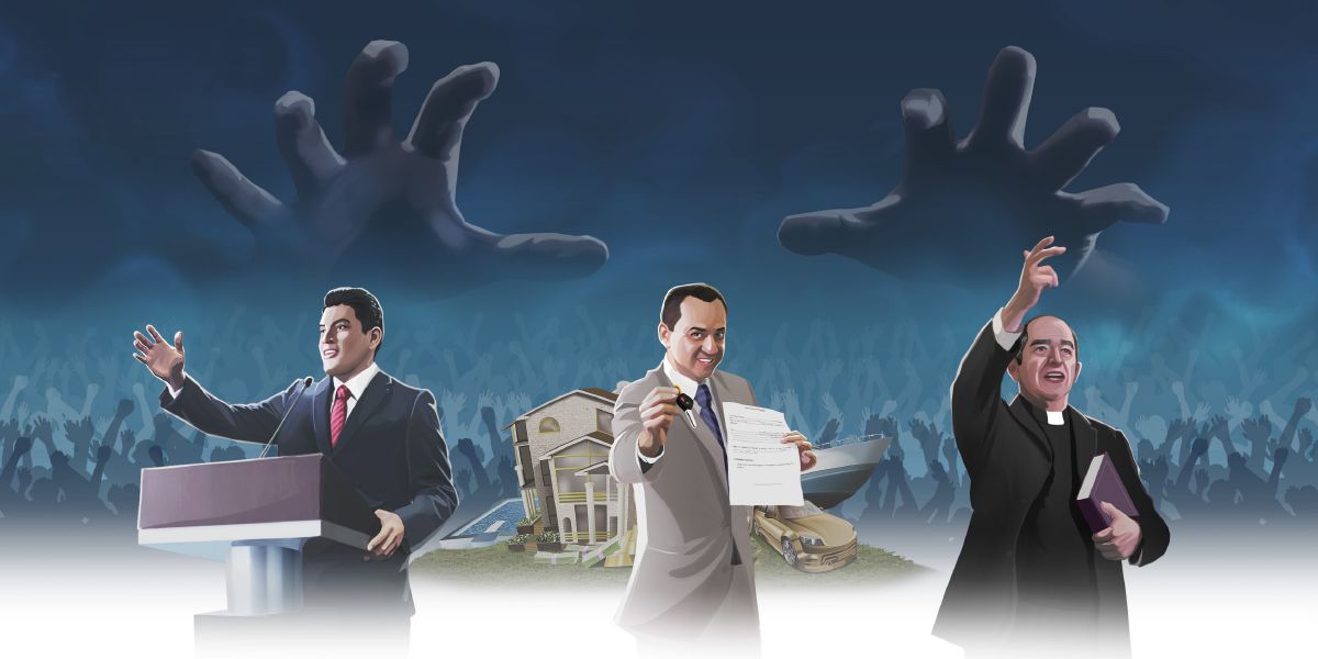 Satane o sebelisa mebuso, khoebo le bolumeli ba bohata ho khelosa batho