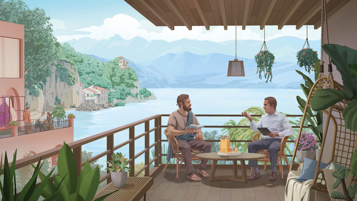 Mor’abo rona ea holileng eo re buileng ka eena sehloohong se fetileng o se a le Paradeiseng ’me o mocha. O ruta setlokotsebe se neng se khokhothetsoe pel’a Jesu.