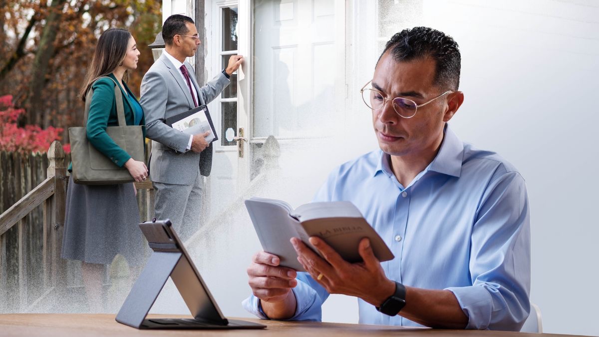 Litšoantšo: 1. Mor’abo rona o bala Bibele. 2. Mor’abo rona eo o tšimong le mosali oa hae.