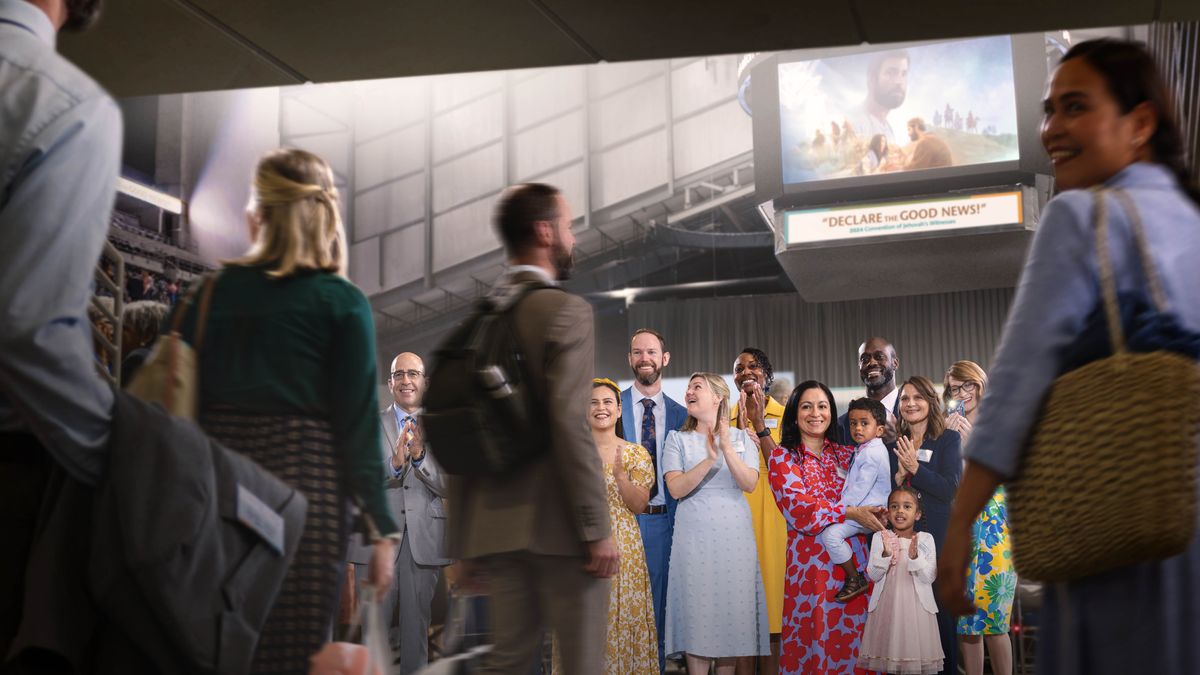 Sehlopha sa bara le barali ba bo rona ba thabile kopanong ’me ba opela bahoeletsi ba qetang kolobetsoa matsoho.