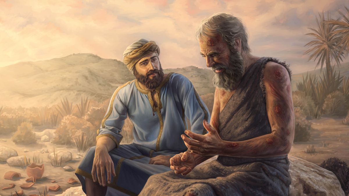 Jobo o na le mathopa ’mele ’ohle ’me Elihu o mo mametse a mo utloetse bohloko.