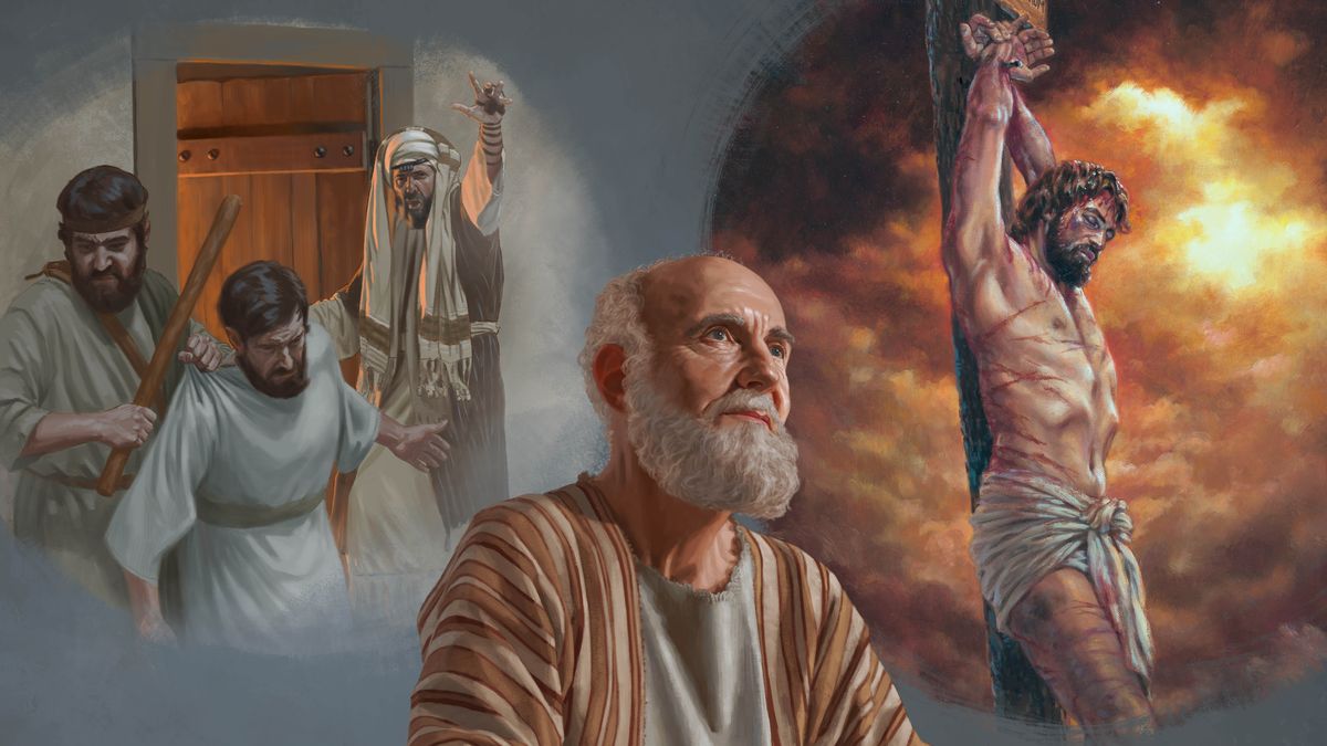 Litšoantšo: 1. Moapostola Pauluse oa thuisa. 2. O hopola ketsahalo e etsahetseng lilemo pejana ha a ne a laela ofisiri hore e hulele Mokreste ka ntle ho ntlo ea hae. 3. O thuisa ka Jesu ha a ne a shoa a le palong.