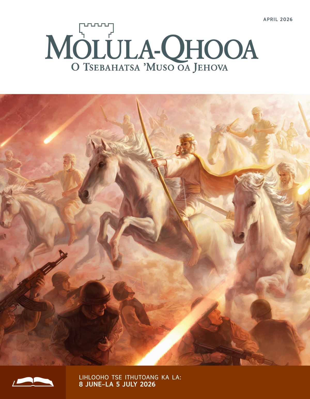 Jesu le lebotho la hae la ntoa ba palame lipere tse tšoeu ba hlasela masole a hlometseng a lefatšeng.