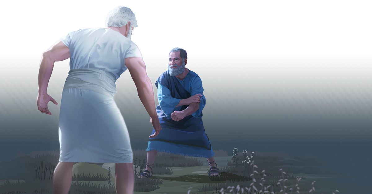 Jakobo o itokisetsa ho loana le lengeloi le neng le le ka sebopeho sa motho.