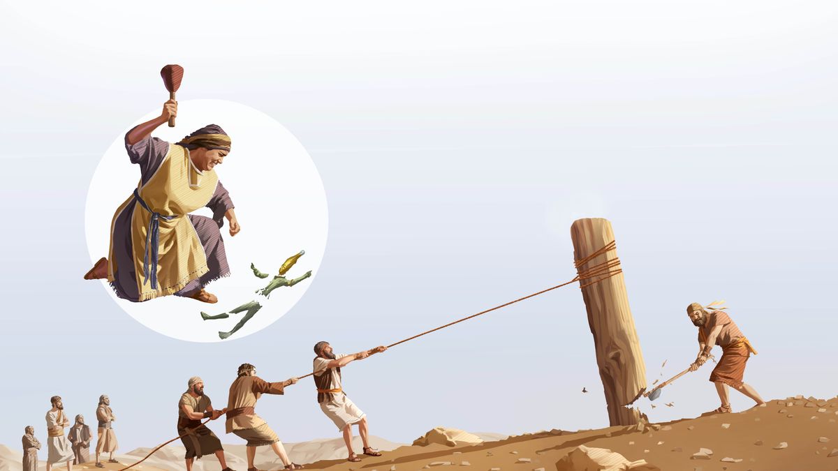 Banna ba Baiseraele ba liha palo e halalelang ka pel’a batho ba shebileng. Setšoantšo se ka hare: Mosali o pshatla setšoantšo sa molingoana likotoana.