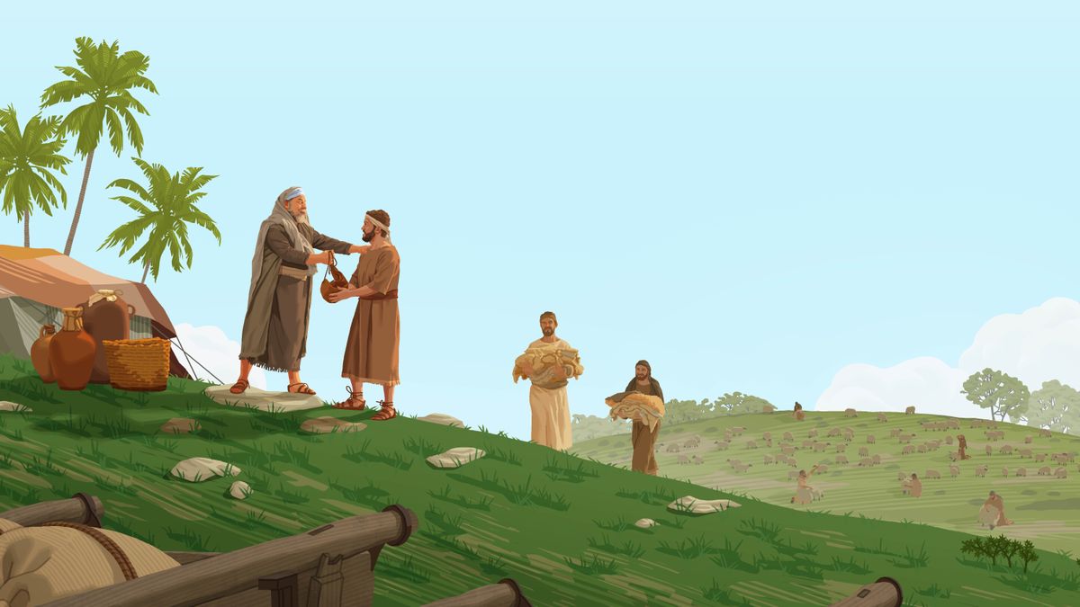 Mong’a linku o eme ka ntle ho tente ea hae, o fa e mong oa bakuti ba hae limpho a nyakalletse. Bakuti ba bang ba tla ho eena ba nkile boea ba linku.