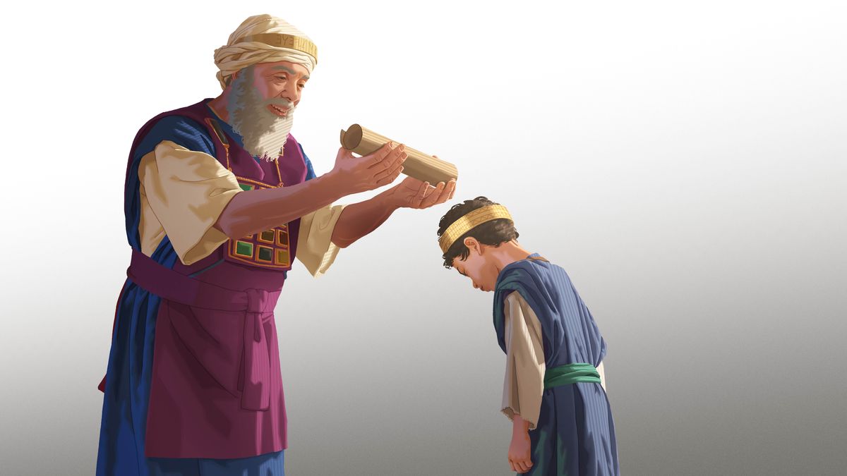 Moprista ea Phahameng Jehojada o beha moqolo hloohong ea Morena Joase e monyenyane.