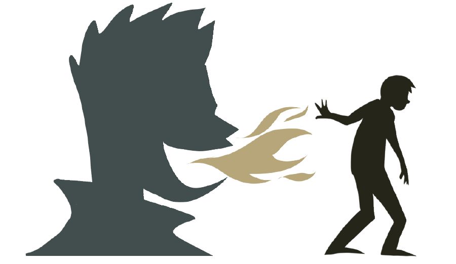 Moshanyana ea hlorisang e mong o bua mantsoe a joaloka mollo