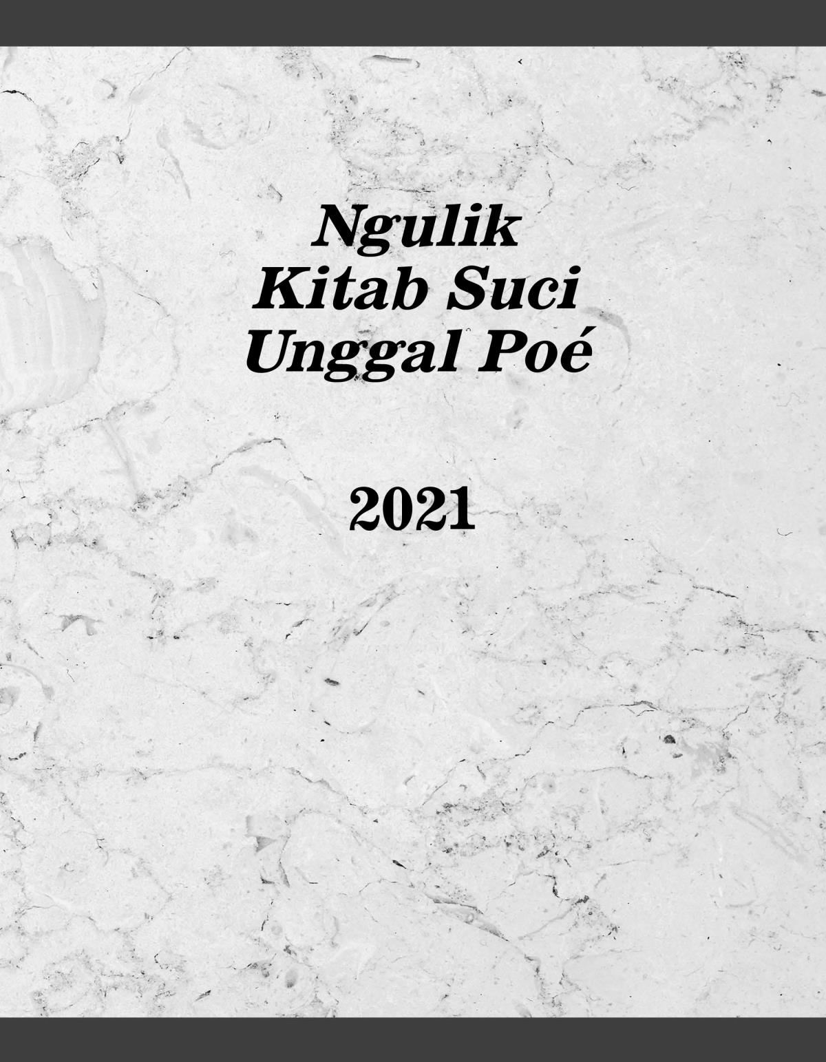 Ngulik Kitab Suci Unggal Poé​—2021
