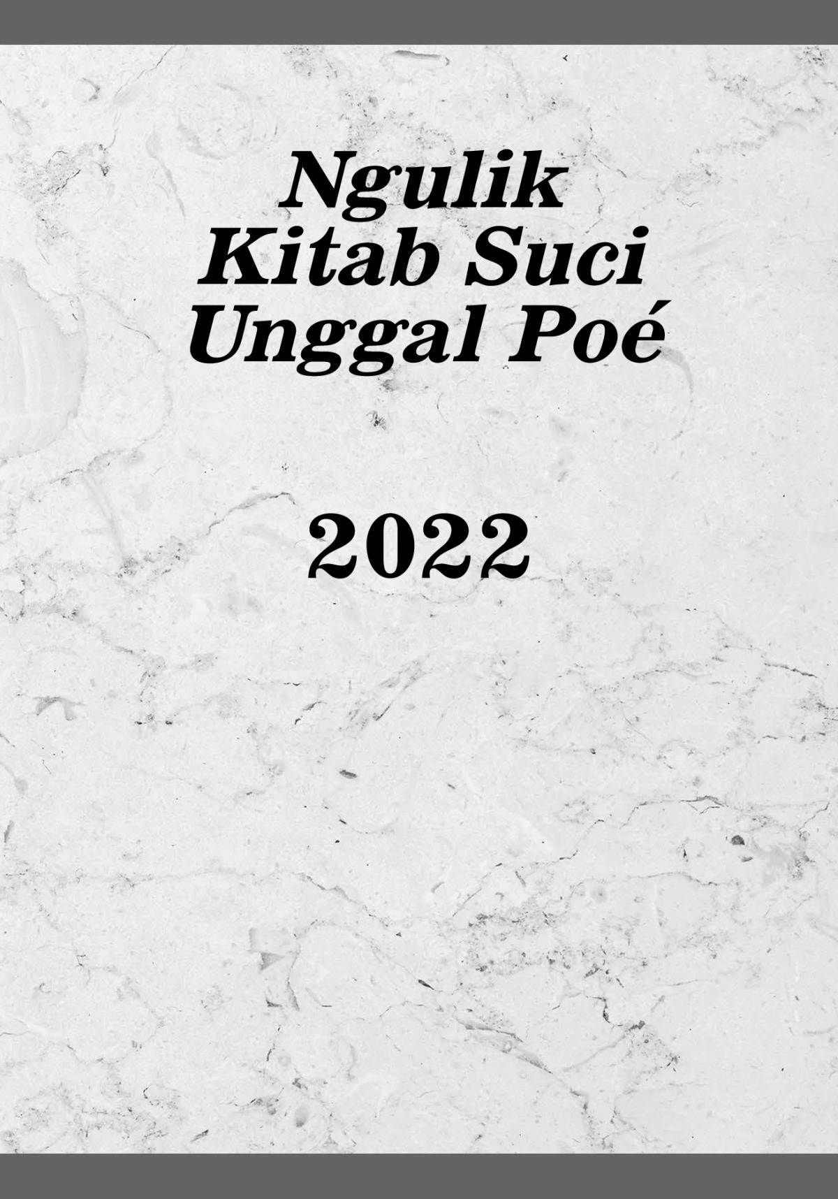 Ngulik Kitab Suci Unggal Poé​—2022