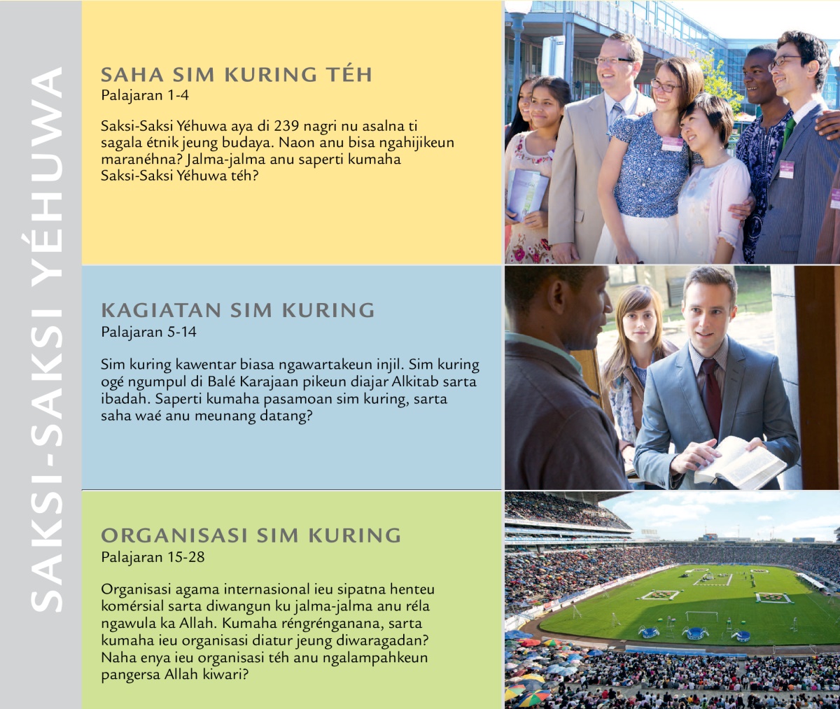 Daptar eusi brosur Saha nu Milampah Pangersa Yéhuwa Kiwari?