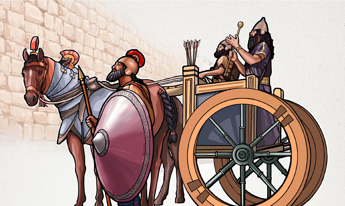 Rabsyaké jeung ajudanna diluareun témbok Yérusalém