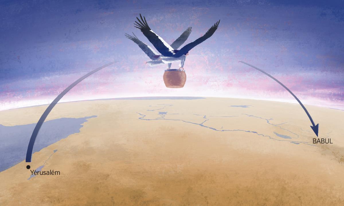 Dua awéwé nu boga jangjang siga jangjang bango mawa karanjang nu eusina ”kajahatan” tuluy dibawa ka Babul