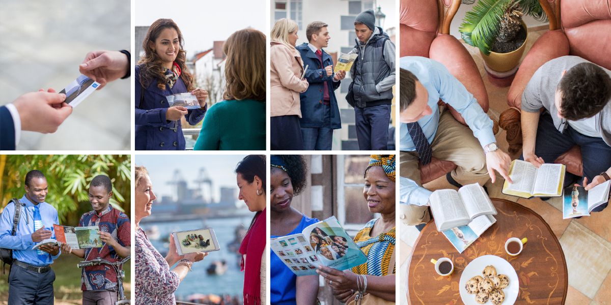 Saksi-Saksi Yéhuwa ngagunakeun publikasi dina Pakakas Ngajar waktu dines