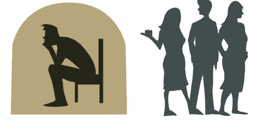 Budak lalaki diuk sorangan lantaran dijauhan ku babaturanana