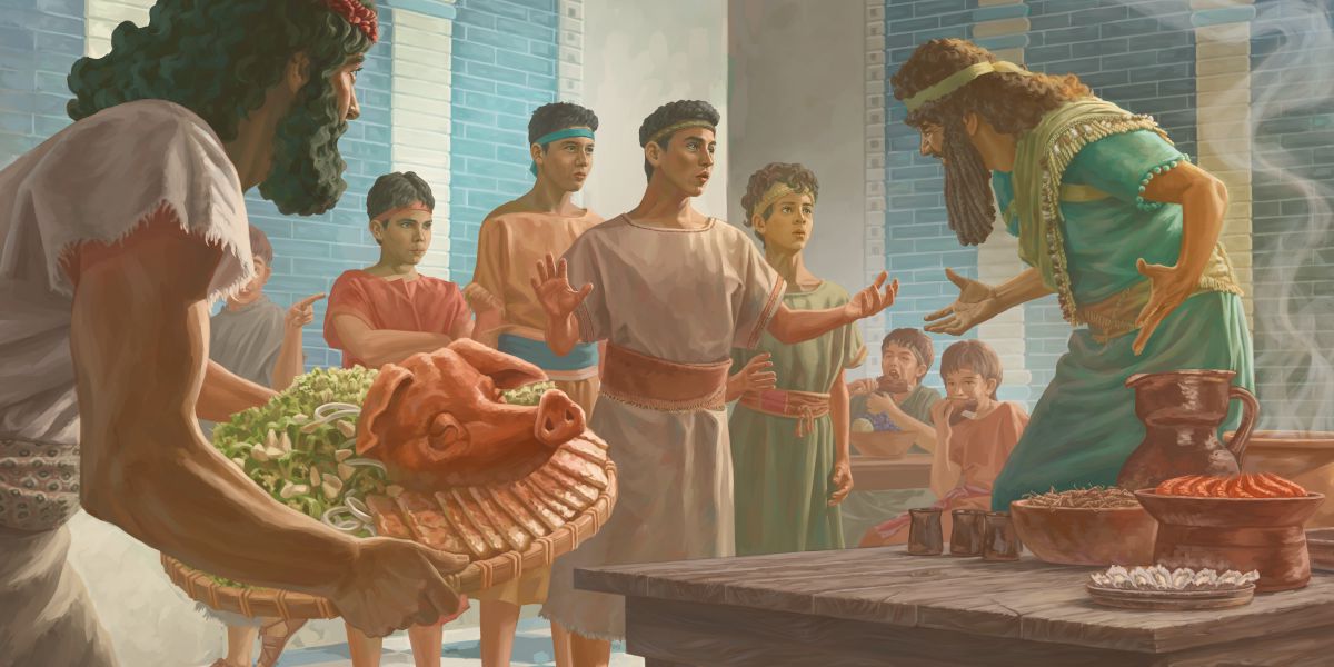 Hindi kumain sina Daniel, Hananias, Misael, at Azarias ng pagkain ng hari