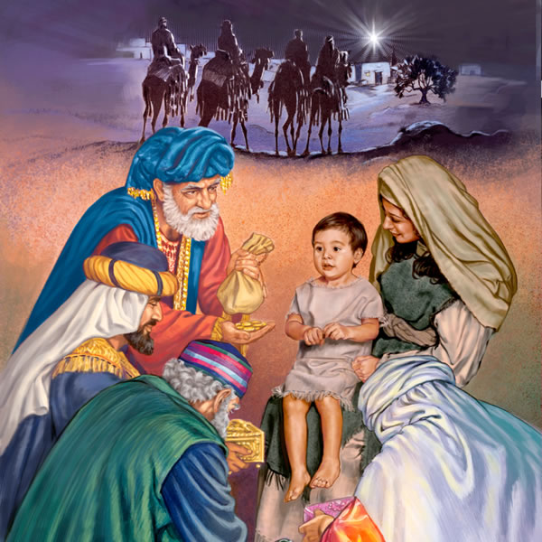 Ol glasman i bihainim wanpela sta i go long Betlehem na ol i givim ol presen long Maria na Jisas