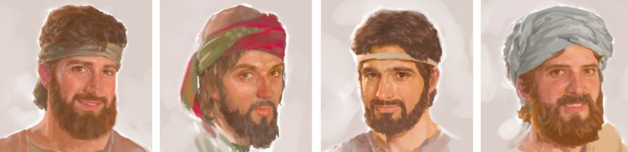 Alfeos oğlu Yakup, Yahuda İskariyot, Taddeus, Simun