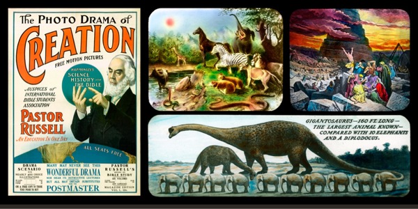 Yaratılışın Fotodramından slaytlar ve bir tanıtım posteri